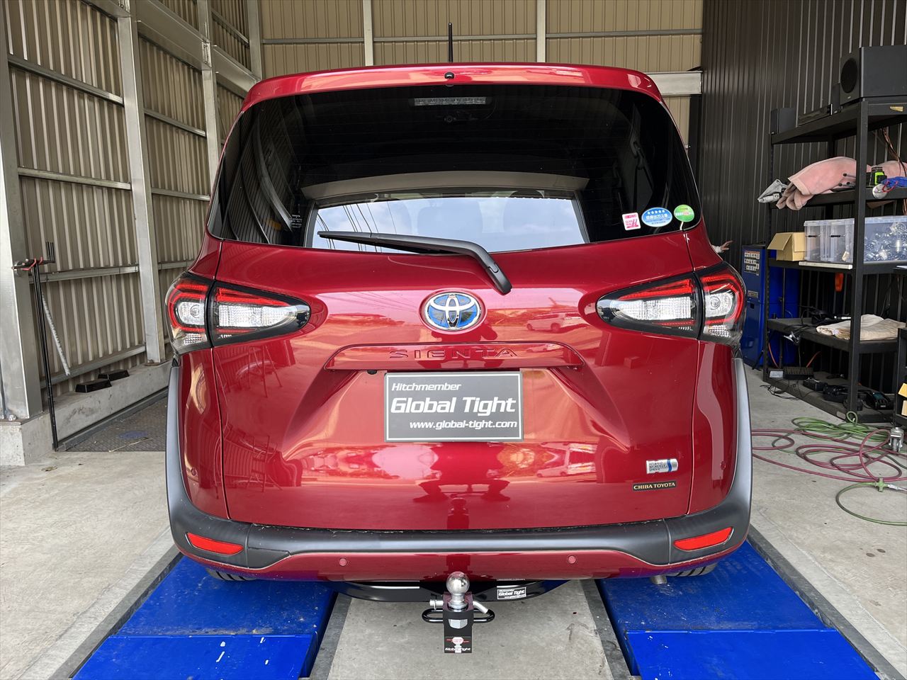 シエンタ160,ヒッチメンバー,ジェットスキー,トレーラー,バスボート,キャンピングカー,キャンピングトレーラー,水上バイク,ボートトレーラー,牽引,サイクルキャリア,カーゴトレーラー