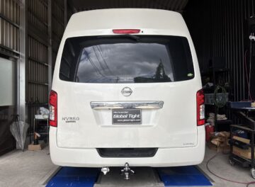 NV350ワイドにヒッチメンバーを取り付け致しました。